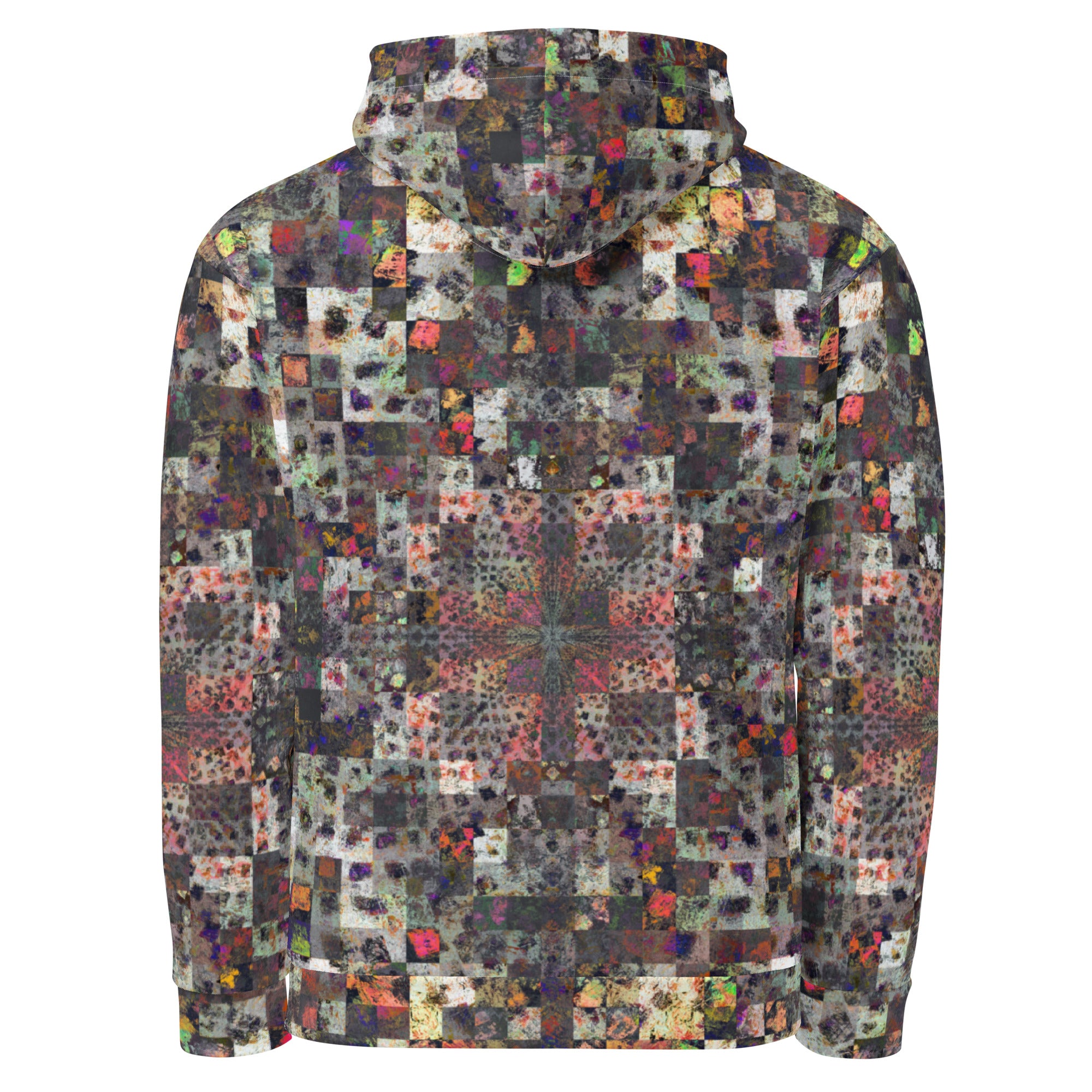 De Nada Braddah Sun-Faded Mosaic Hoodie - back view