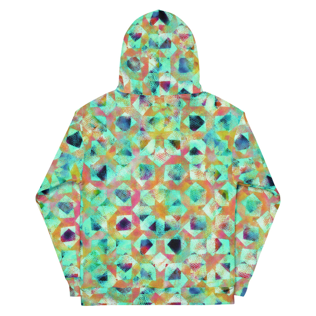 De Nada Braddah Sea Glass Hoodie - close-up print detail