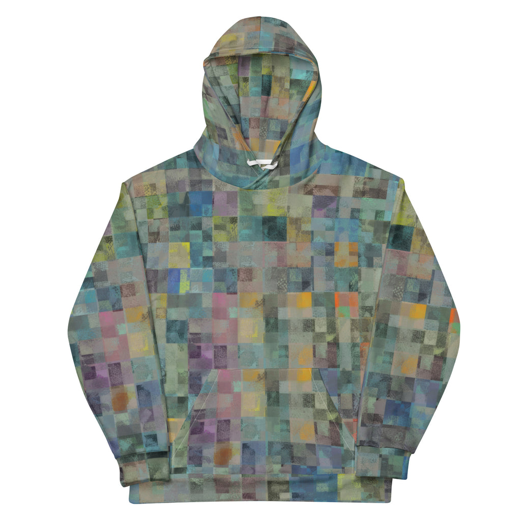 De Nada Braddah Weathered Patchwork Hoodie - close-up print detail