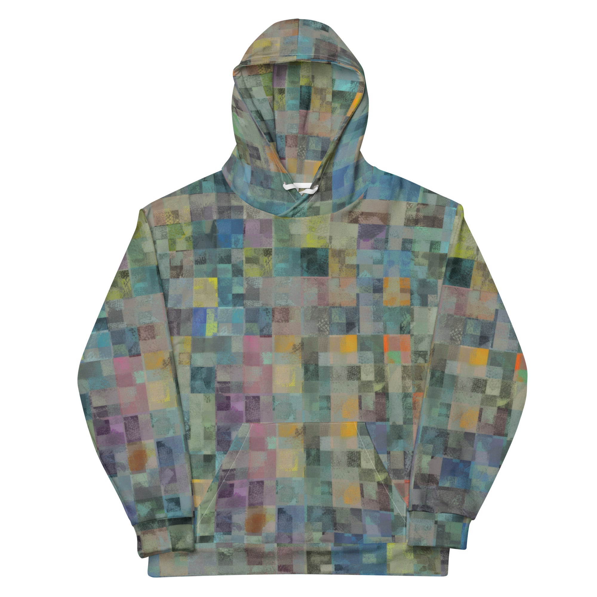 De Nada Braddah Weathered Patchwork Hoodie - close-up print detail