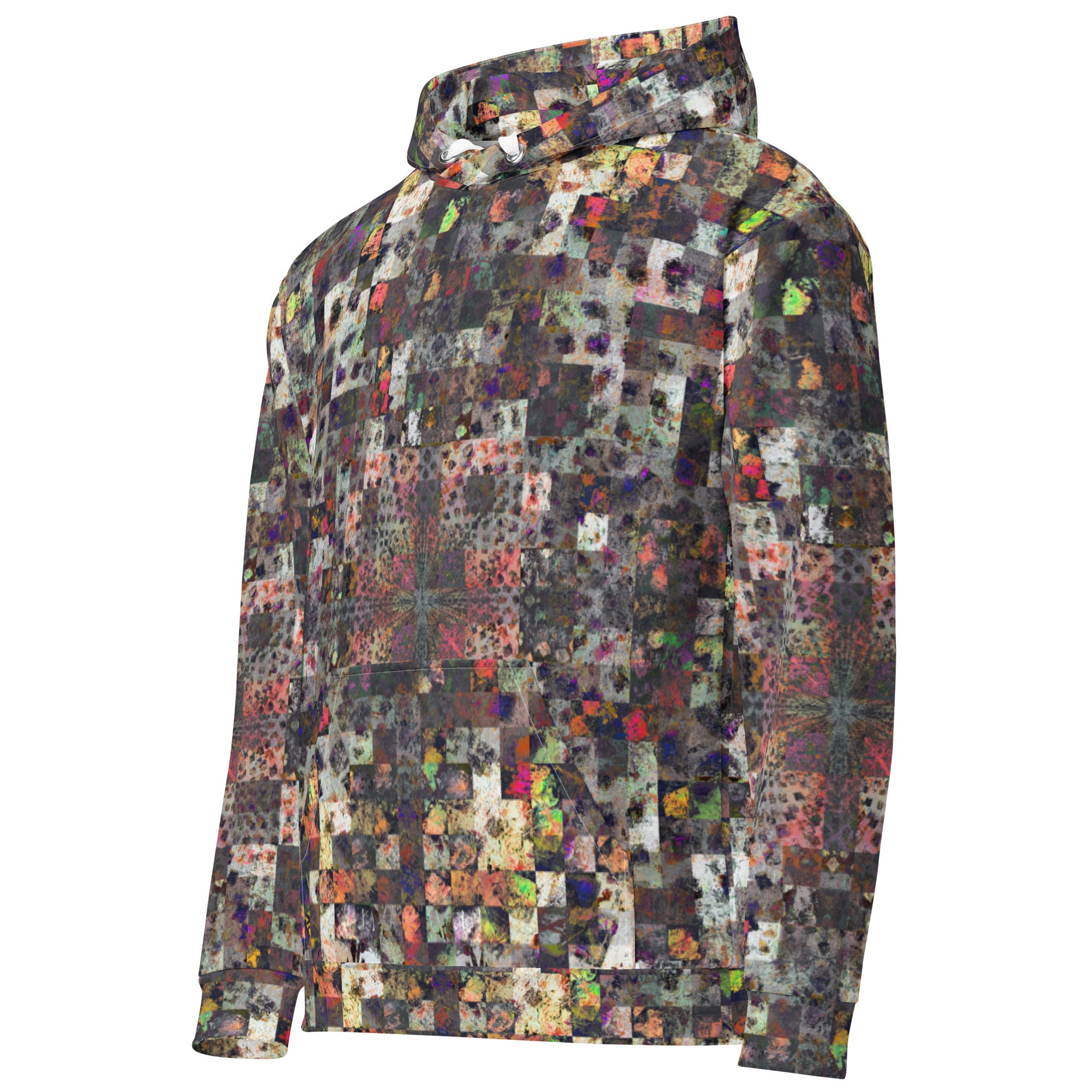 De Nada Braddah Sun-Faded Mosaic Hoodie - hood detail